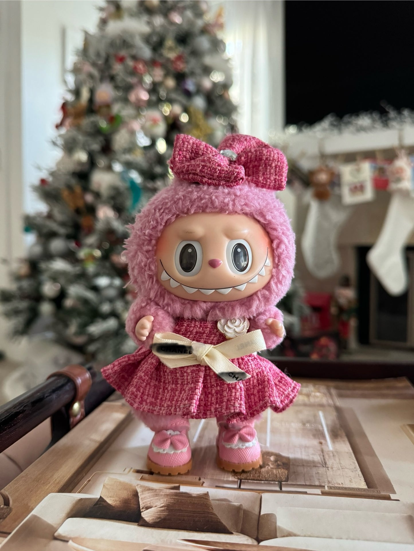 Labubu Doll Shoes / Bow Pink