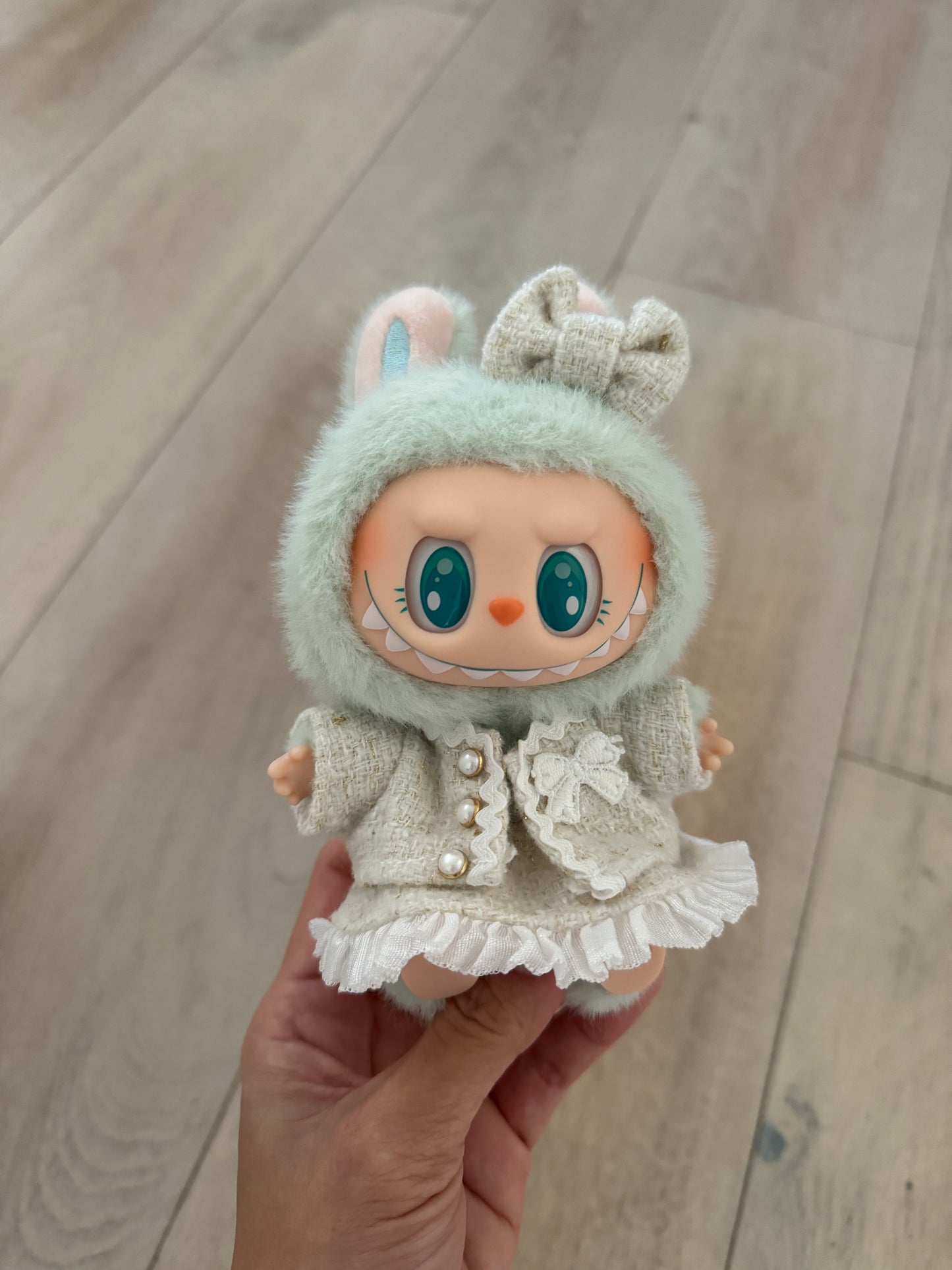 Labubu Clothes / Tweed Jacket Set Ivory
