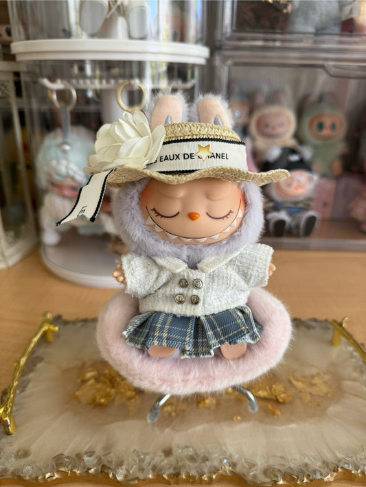 Labubu Clothes / Plaid Skirt Set