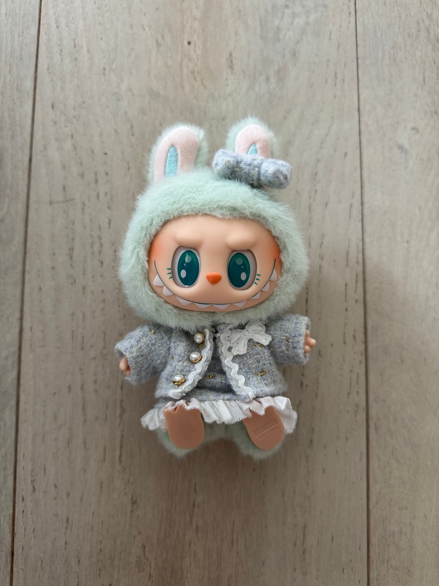 Labubu Clothes / Tweed Jacket Set Blue